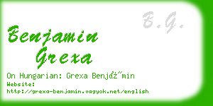 benjamin grexa business card